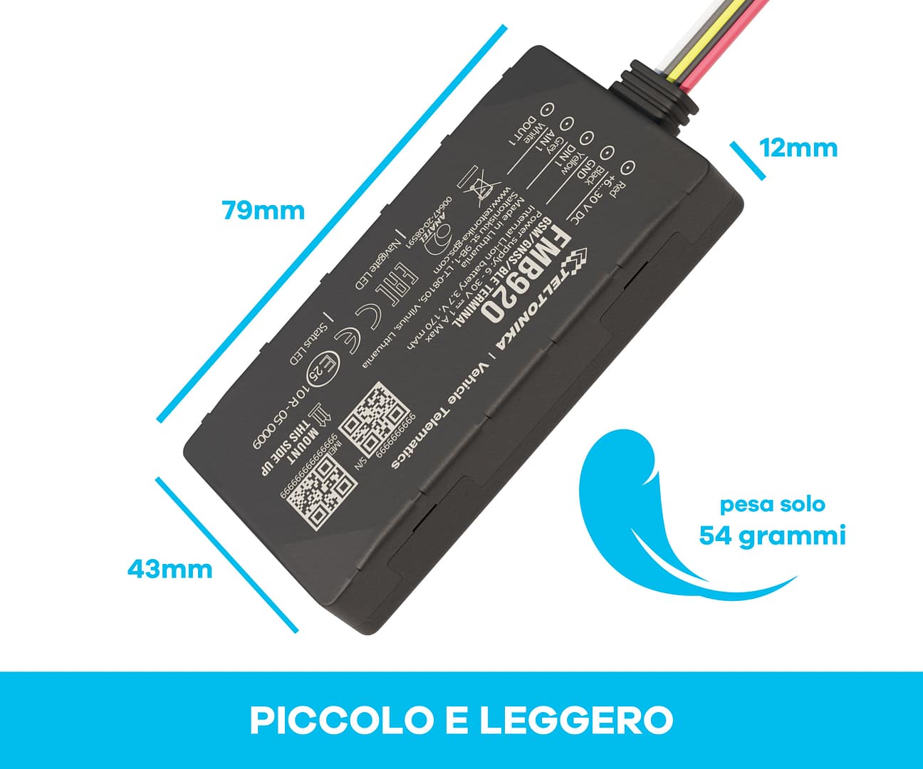 Versione 2G - Localizzatore GPS FMB920 con 12 mesi di servizio - immagine 2